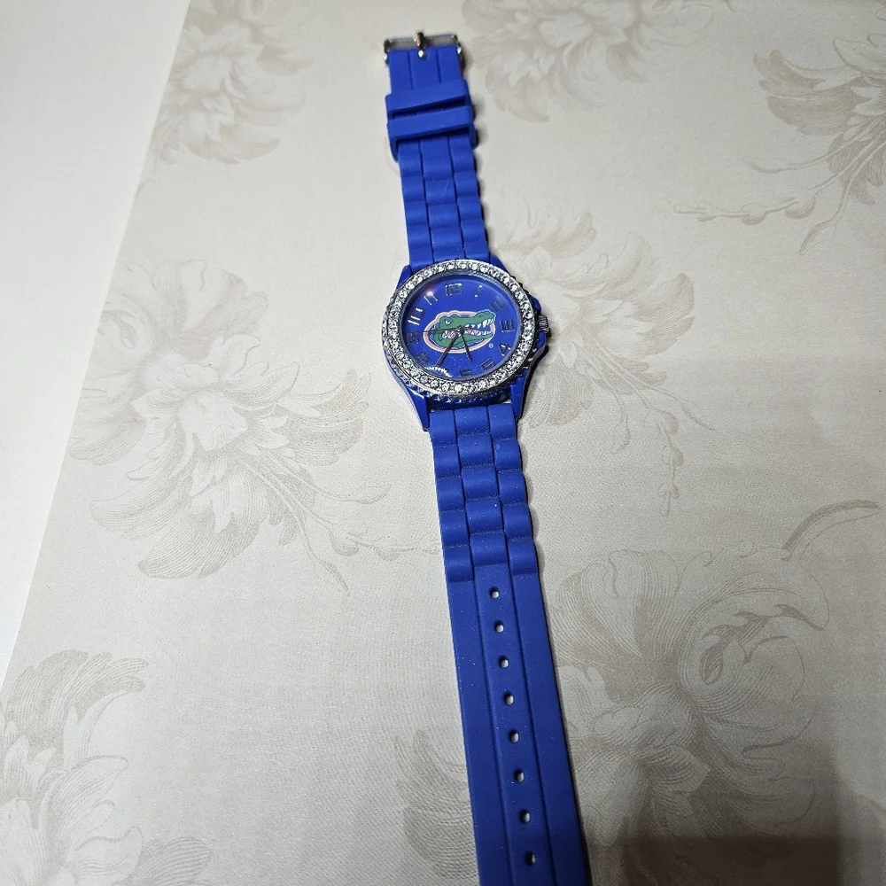 Women's Miami‎ University Florida GATORS Crystal Accent Watch, Blue/Silver Tone